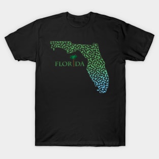 Florida State Outline Maze & Labyrinth T-Shirt